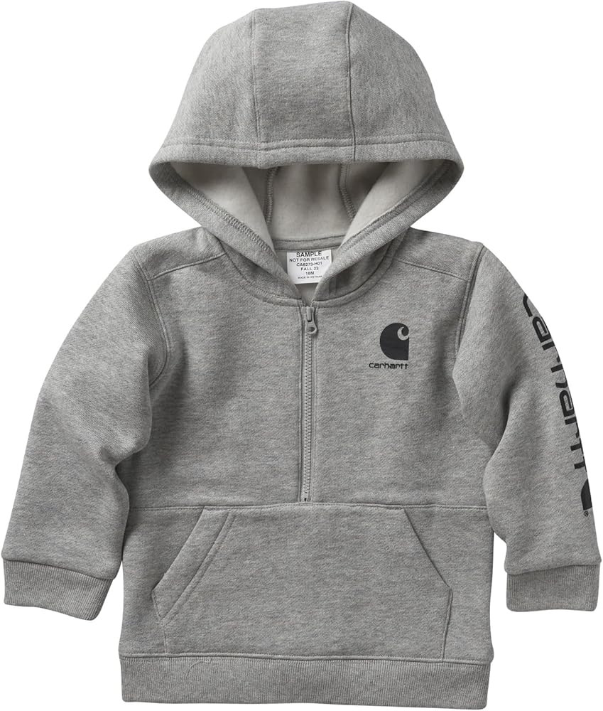 Carhartt Boys' Long-Sleeve Half-Zip Hooded Sweatshirt | Amazon (US)