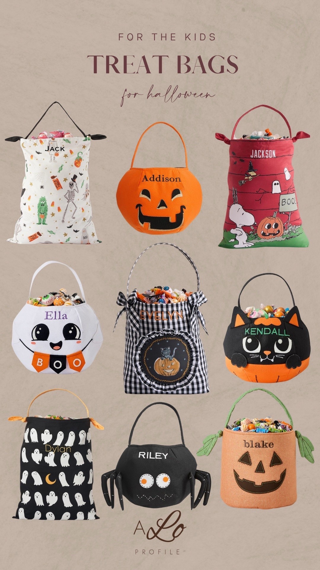 Kids Halloween Decor: Treat Bags // Halloween, Halloween decor, treat bags, trick or treat, kids decor, kids seasonal decor, pumpkin decor, kids Halloween decor