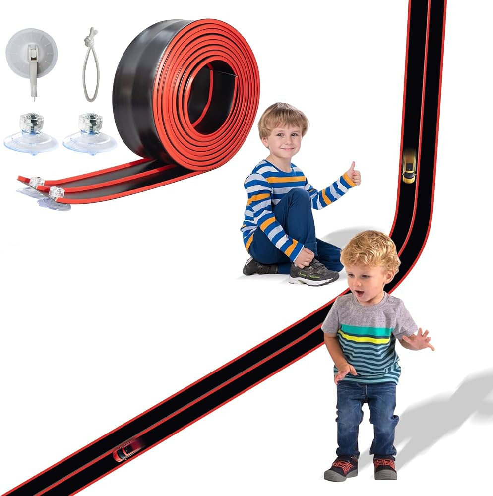 Flex Track 15 Ft Starter Set, Flexible Race Car Ramp Track for Ages 3 & Up with Suction Cups Comp... | Amazon (US)