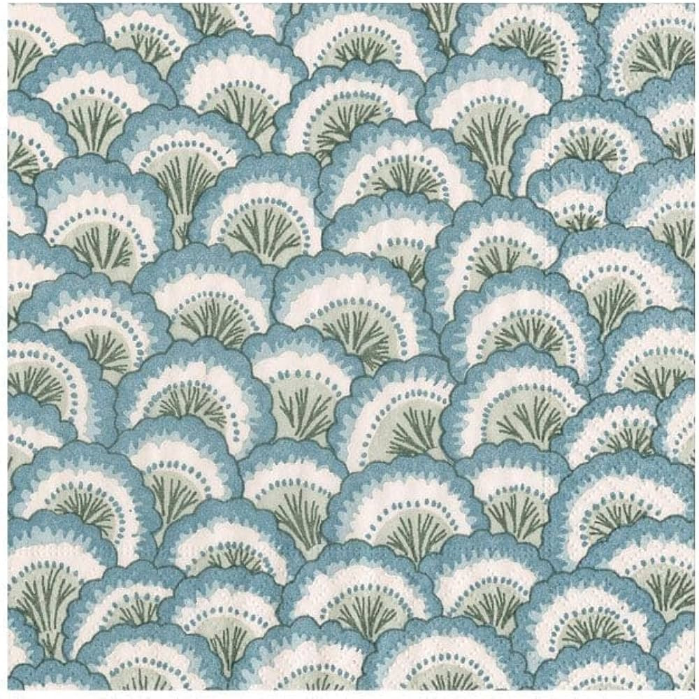 Pontchartrain Scallop Blue Cocktail Napkins - 20 Per Package | Amazon (US)