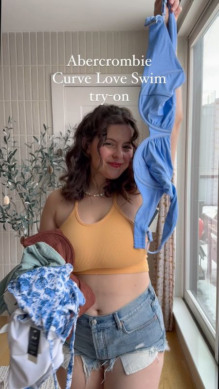 Abercrombie curve love swim try on! All of these bikini tops are made with larger chests in mind they are super supportive! Wearing size L in all! 

#LTKswim #LTKfindsunder50 #LTKmidsize