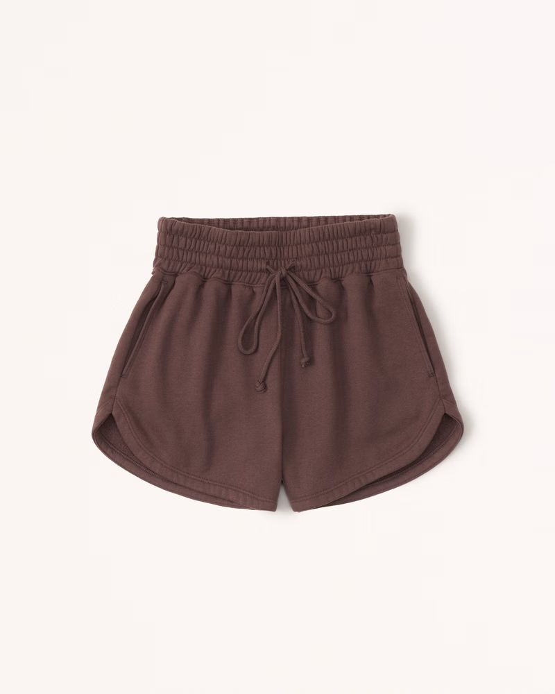 Women's Dolphin-Hem Fleece Shorts | Women's Bottoms | Abercrombie.com | Abercrombie & Fitch (US)