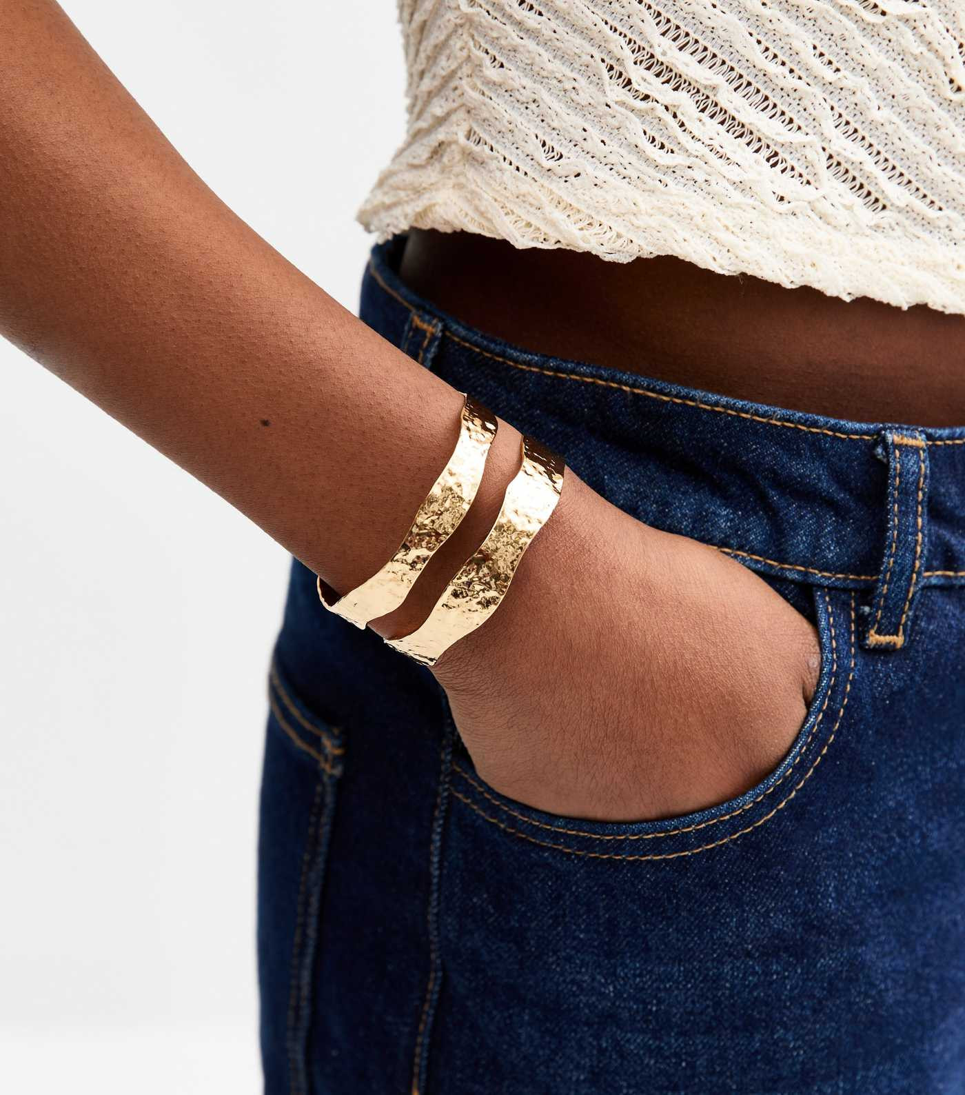 Silver Tone Textured Cutout Cuff | New Look | New Look (UK)