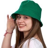 100% Cotton Green Bucket Hat, Colorful Hat, Unisex Bucket Hat,, Beach Hat, Sun Casual Summer Fisherm | Etsy (US)