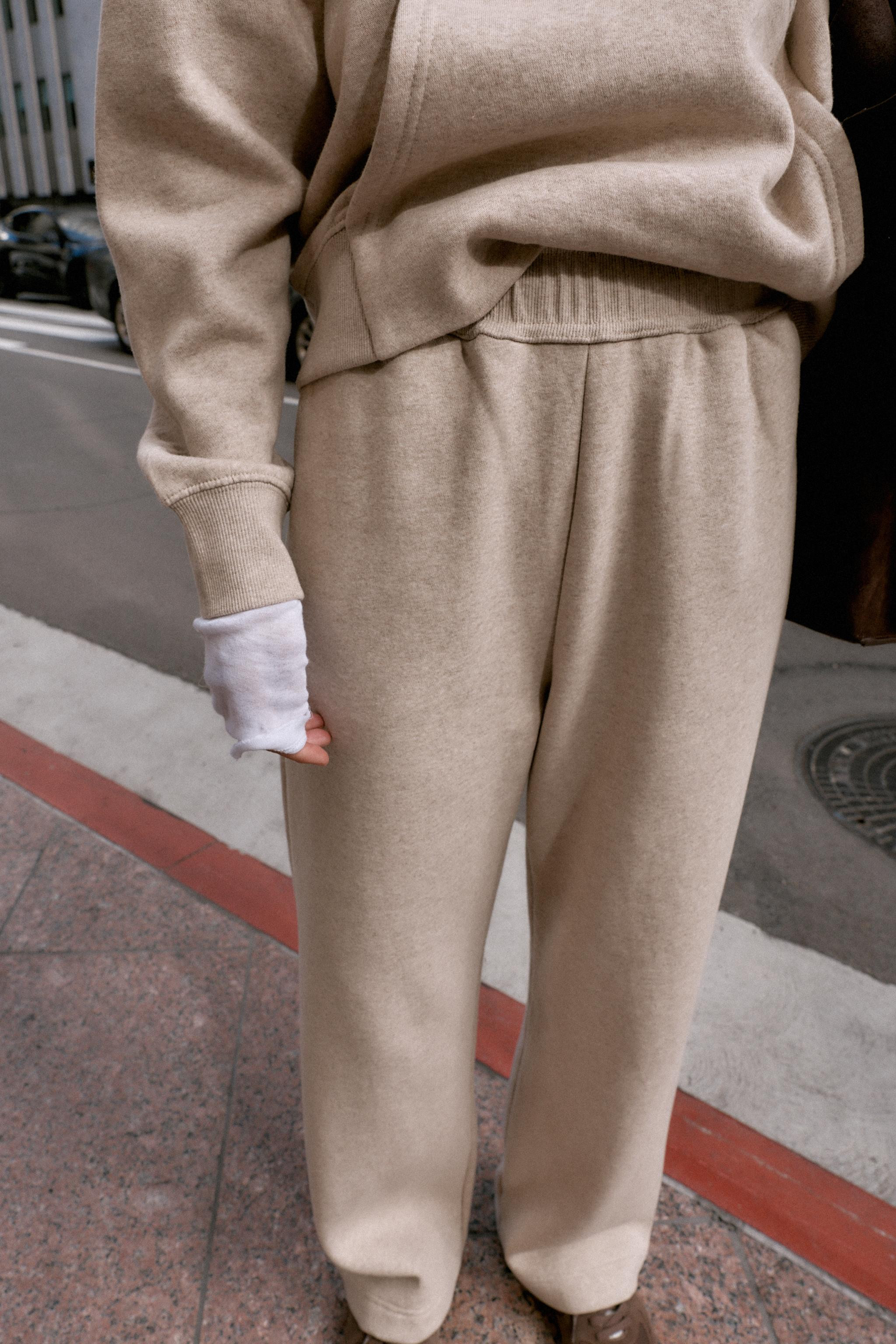 WIDE LEG FLEECE PANTS | Zara US