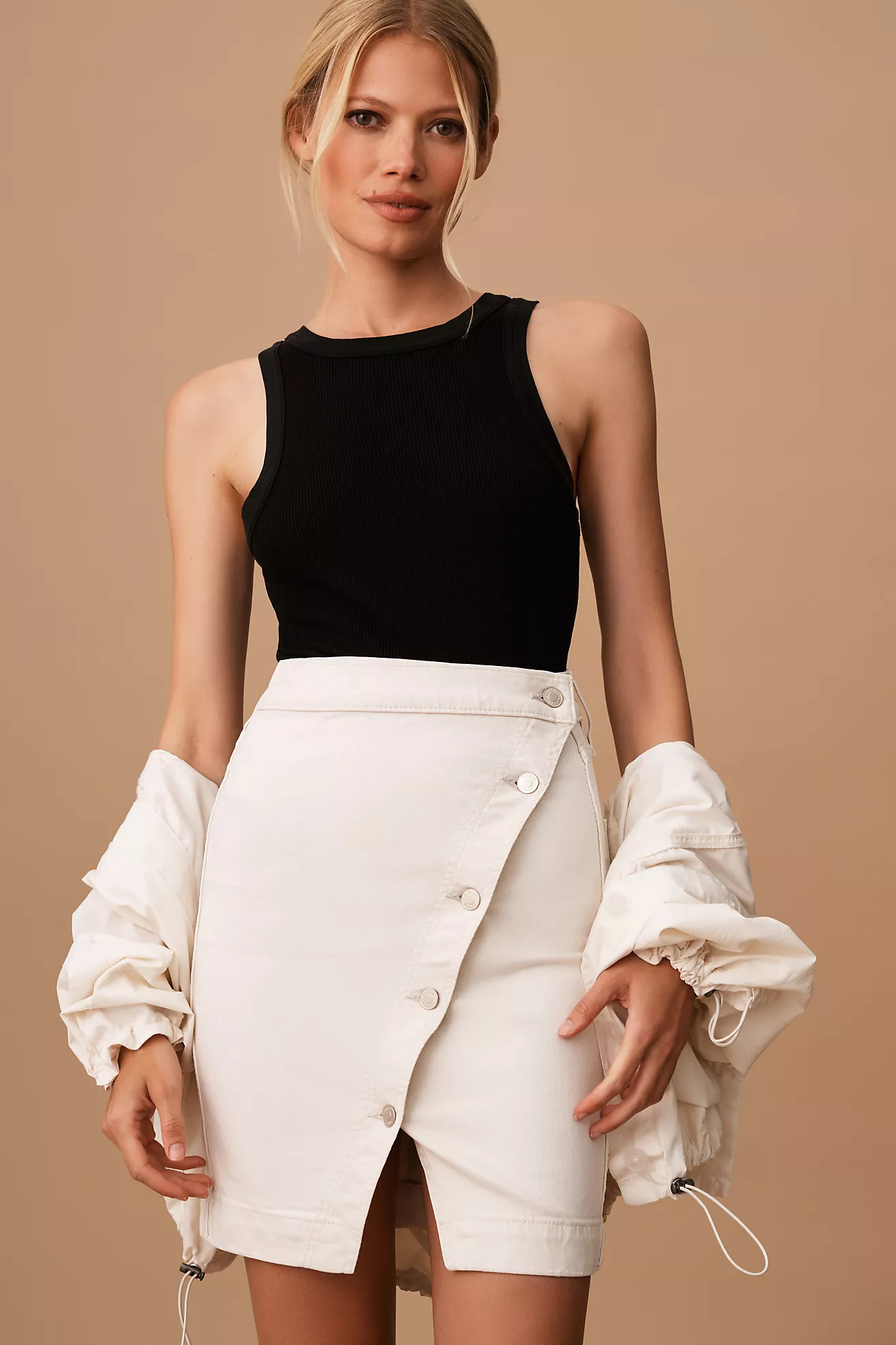 Hudson Asymmetrical Denim Pencil Skirt | Anthropologie (US)