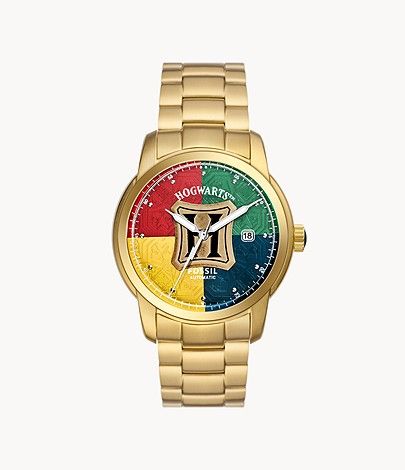 Limited Edition Harry Potter™ Automatic Gold-Tone Stainless Steel Watch | Fossil (US)