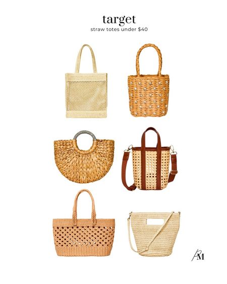 Straw tote bags from Target for under $40. Perfect for your next beach day!

#LTKSeasonal #LTKswim #LTKitbag