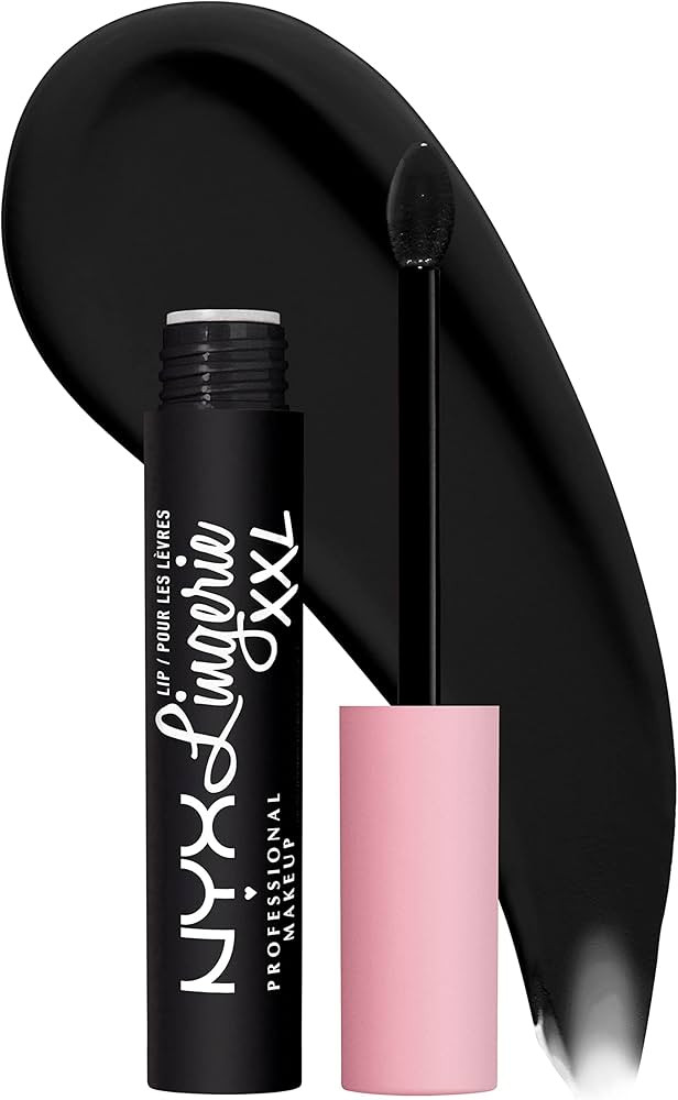 NYX PROFESSIONAL MAKEUP Lip Lingerie XXL Matte Liquid Lipstick - Naughty Noir (Black) | Amazon (US)