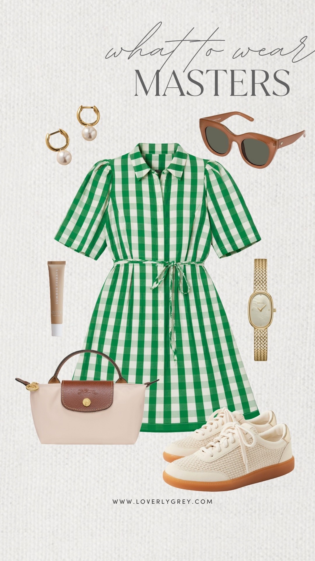 Loverly Grey, what to wear to the masters golf tournament! I am loving this patterned dress paired with sneakers for the event. I’d accessorize the look with a watch, simple pair of earrings, and sunglasses! Loverly Grey, what to wear, masters golf tournament 

#LTKSeasonal #LTKgrwm #LTKootd