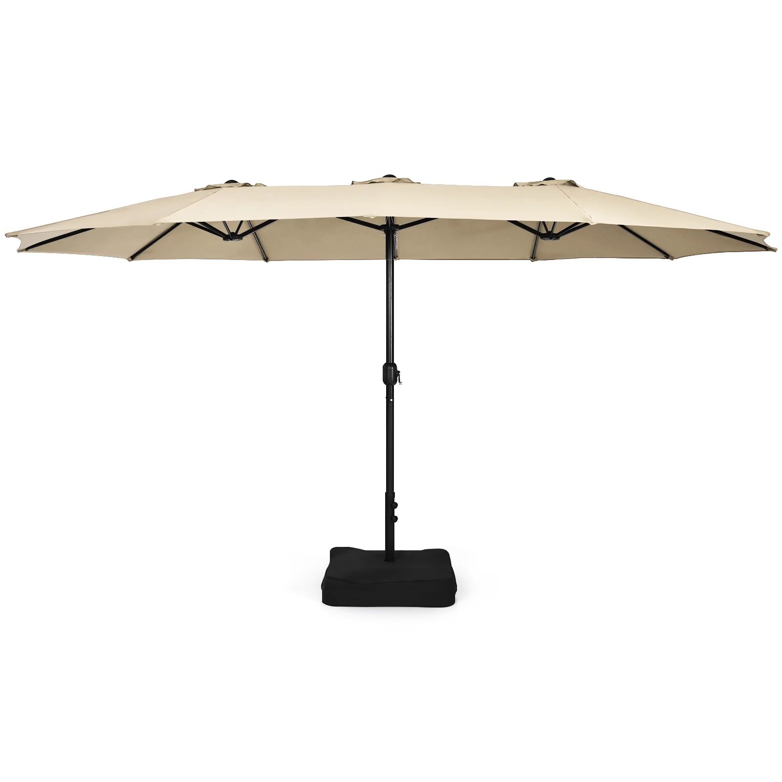 Patiojoy 15FT Double-Sided Twin Patio Umbrella with Base Extra-Large Market Umbrella for Outdoor ... | Walmart (US)