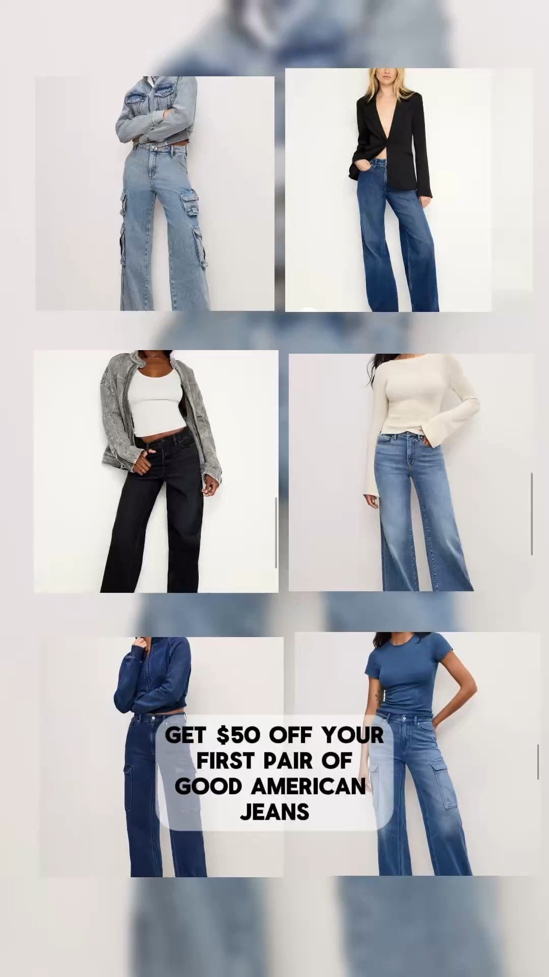Get $50 off your very first pair of Goof American jeans! 👖 Use code TAKEOFF50 after signing up for email and text. You can always opt out later! 

Good American jeans // deals // sales // jeans // wide leg jeans 

#LTKSaleAlert #LTKWorkwear #LTKStyleTip