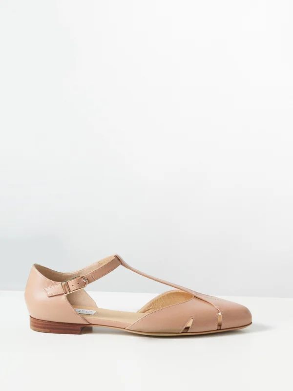 Harlow T-bar leather flat pumps | Gabriela Hearst | Matches (US)
