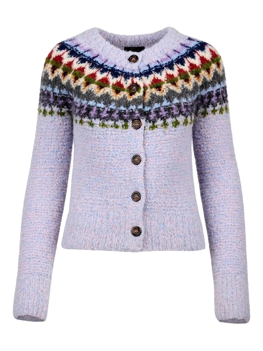 Smythe Fair Isle buttoned cardigan - Purple | Farfetch Global