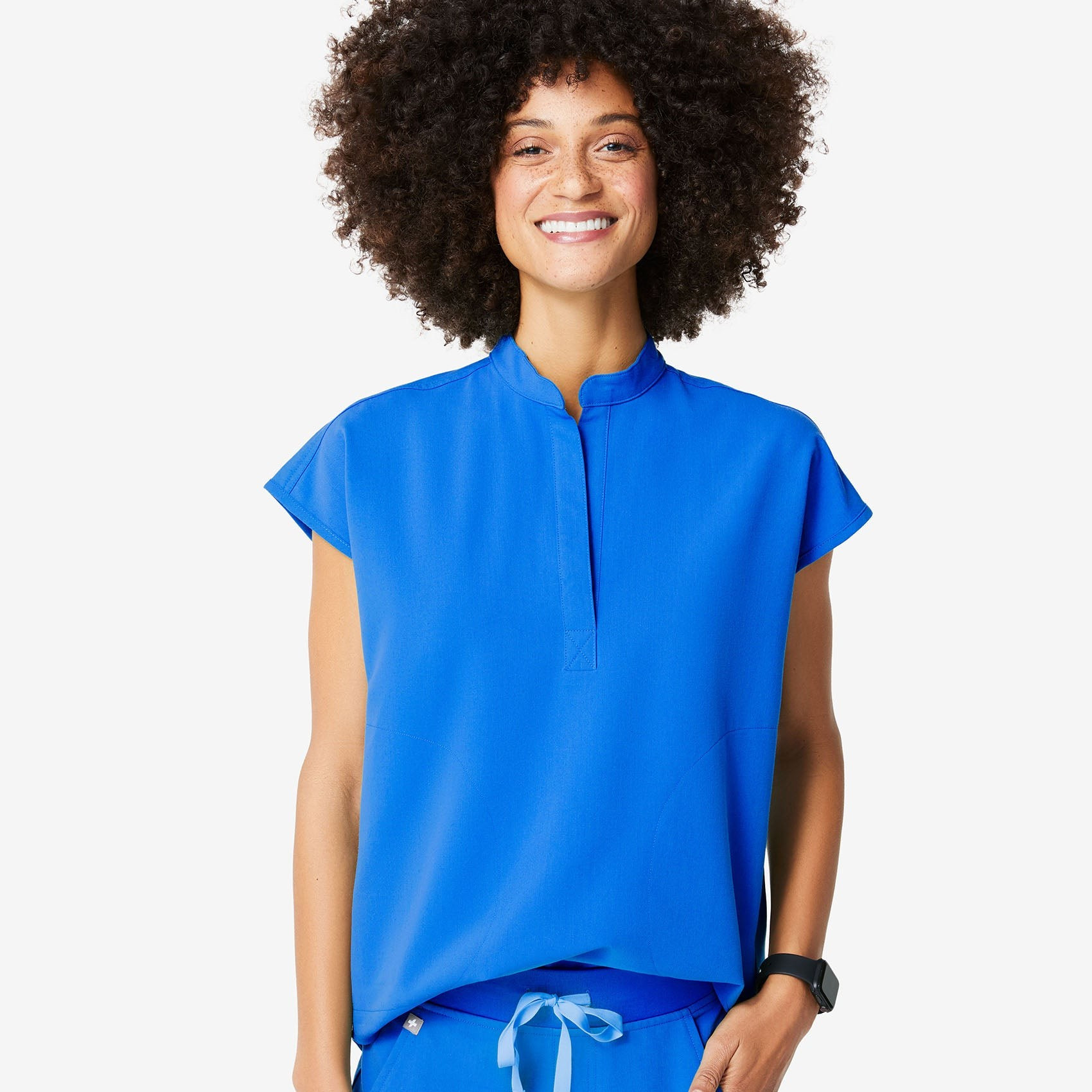 Women's Rafaela Oversized Scrub Top - Royal Blue · FIGS | FIGS