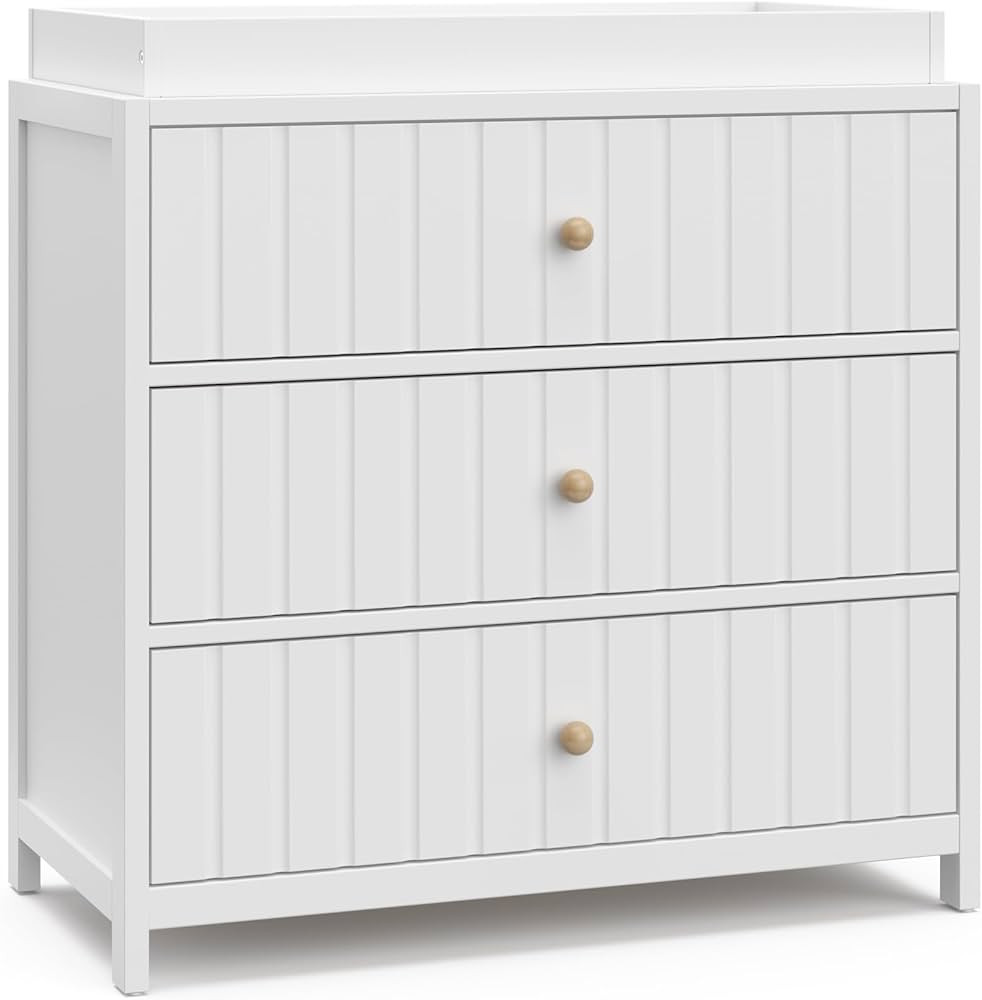Graco Teddi 3 Drawer Chest with Changing Table Topper (White) – GREENGUARD Gold Certified, Inte... | Amazon (US)