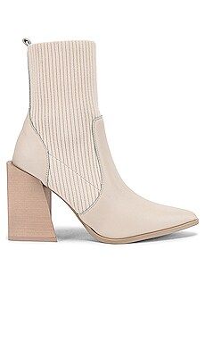 Steve Madden Tackle Sock Bootie in Bone Leather from Revolve.com | Revolve Clothing (Global)