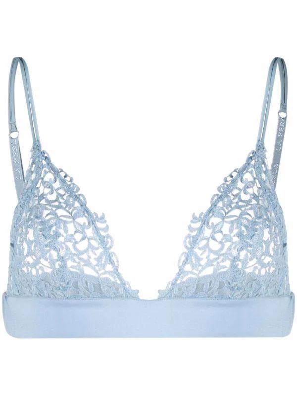 lace embroidered silk bralette | Farfetch (US)