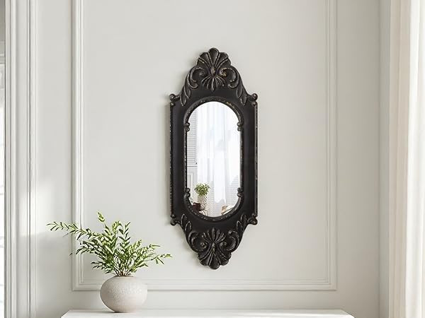 Vintage Black Gothic Mirror 15 X 38 Inch, Distressed Finish | Amazon (US)
