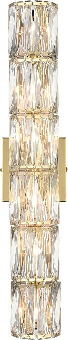 SAMTEEN 24-Inch Crystal Wall Sconce Gold Sconces Wall Lighting | Amazon (US)