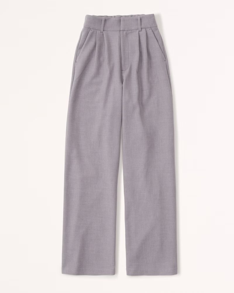 Women's Tailored Wide Leg Pants | Women's Bottoms | Abercrombie.com | Abercrombie & Fitch (US)