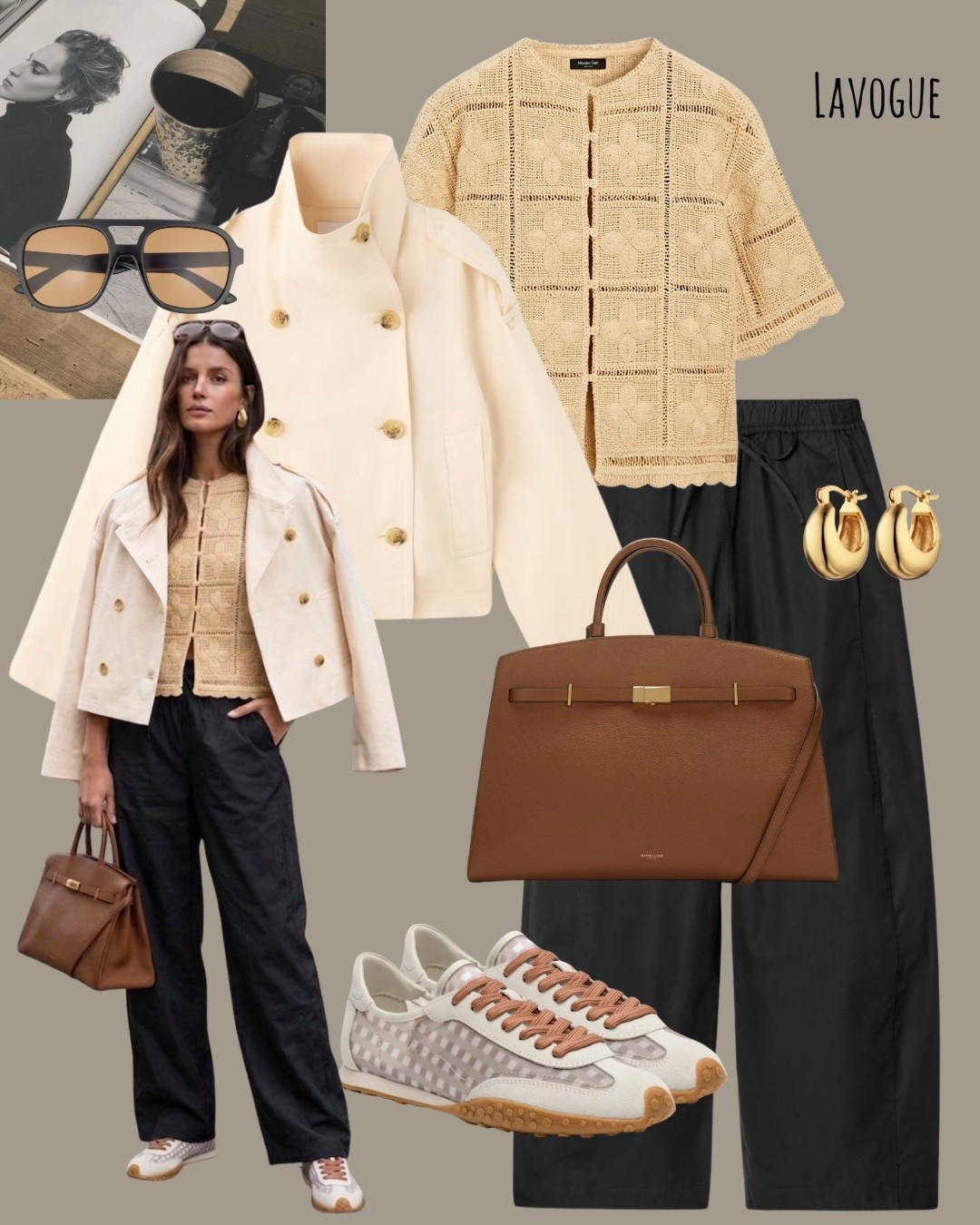 Cream trench layered over a yellow crochet sweater, styled with black linen pants for contrast. Finished with chic sneakers and a tan bag for an easy, modern look.
Shop Below 👇🏼 

#LTKStyle #SpringOutfits #EffortlessStyle

#LTKWorkwear #LTKSeasonal #LTKootd