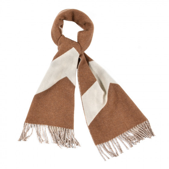 HERMES

Cashmere Chevron Muffler Noisette Ecru | Fashionphile