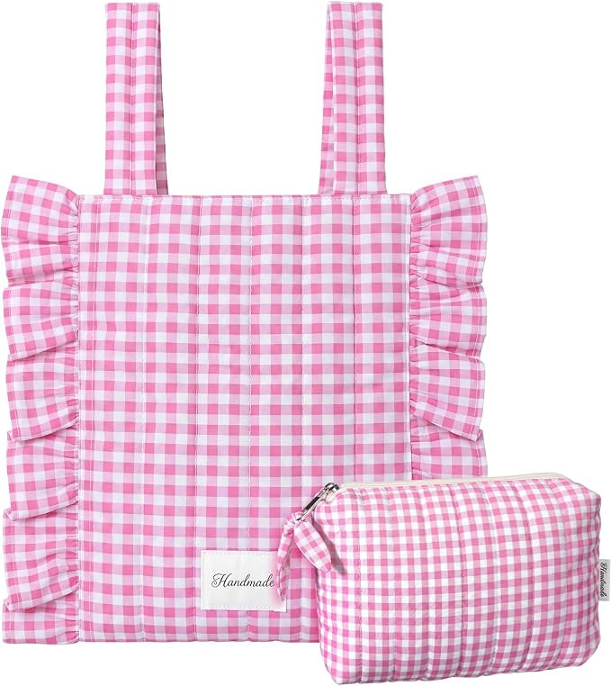 Abbylike Plaid Stroller Bag with Detachable Handle Drawstring Pocket Includes Mini Pouch Universa... | Amazon (US)