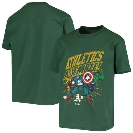 Oakland Athletics Fanatics Branded Youth Avengers Assemble Marvel T-Shirt - Green | Walmart (US)