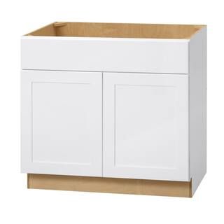 Hampton Bay Avondale 36 in. W x 24 in. D x 34.5 in. H Ready to Assemble Plywood Shaker Sink Base ... | The Home Depot