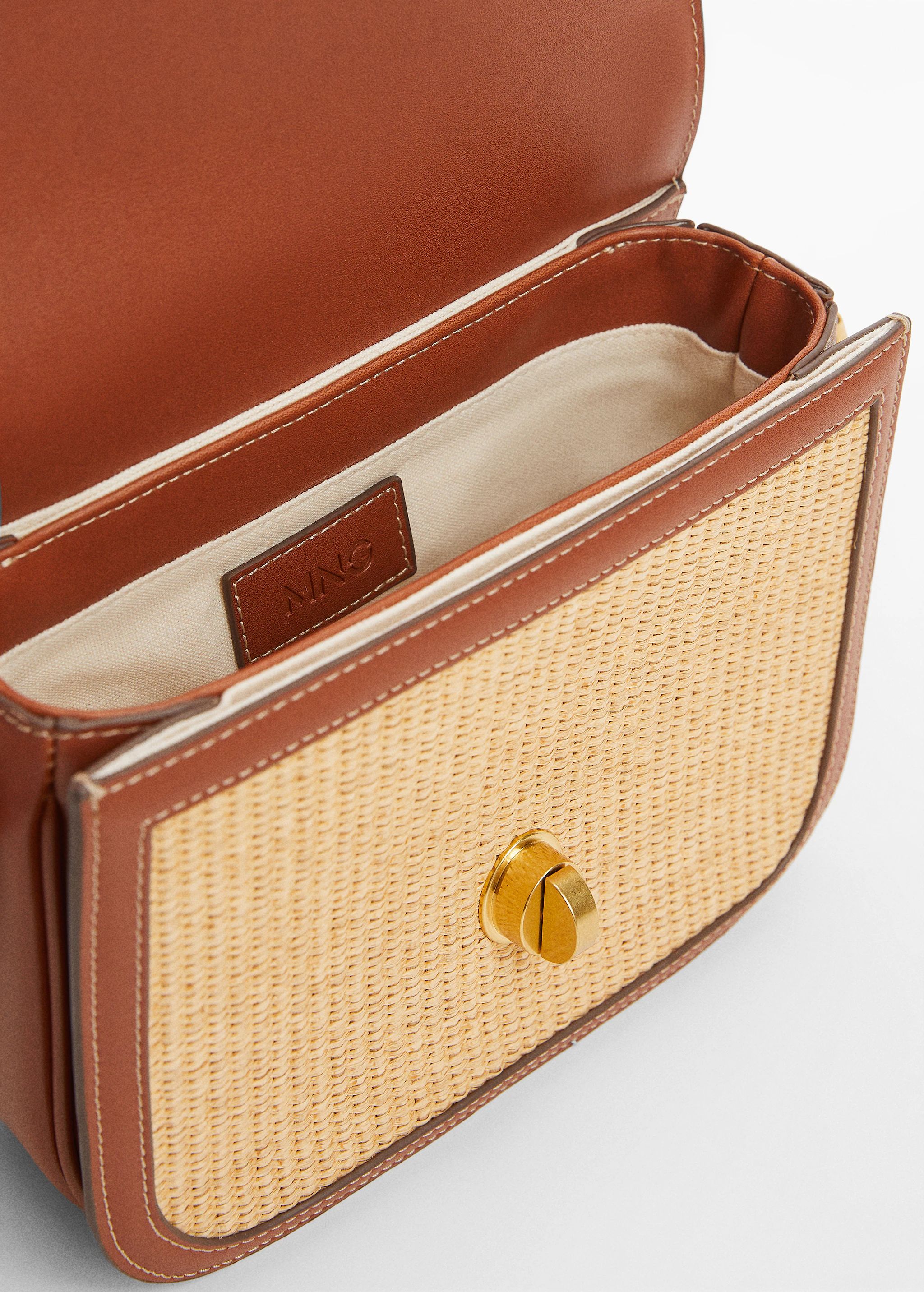 Raffia-effect shoulder bag | MANGO (US)