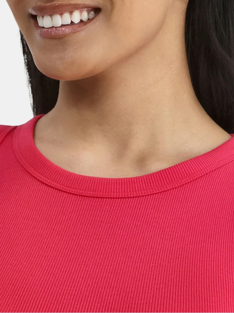 Time and Tru Women's High Neck Ribbed Tank Top, Sizes XS-XXXL - Walmart.com | Walmart (US)