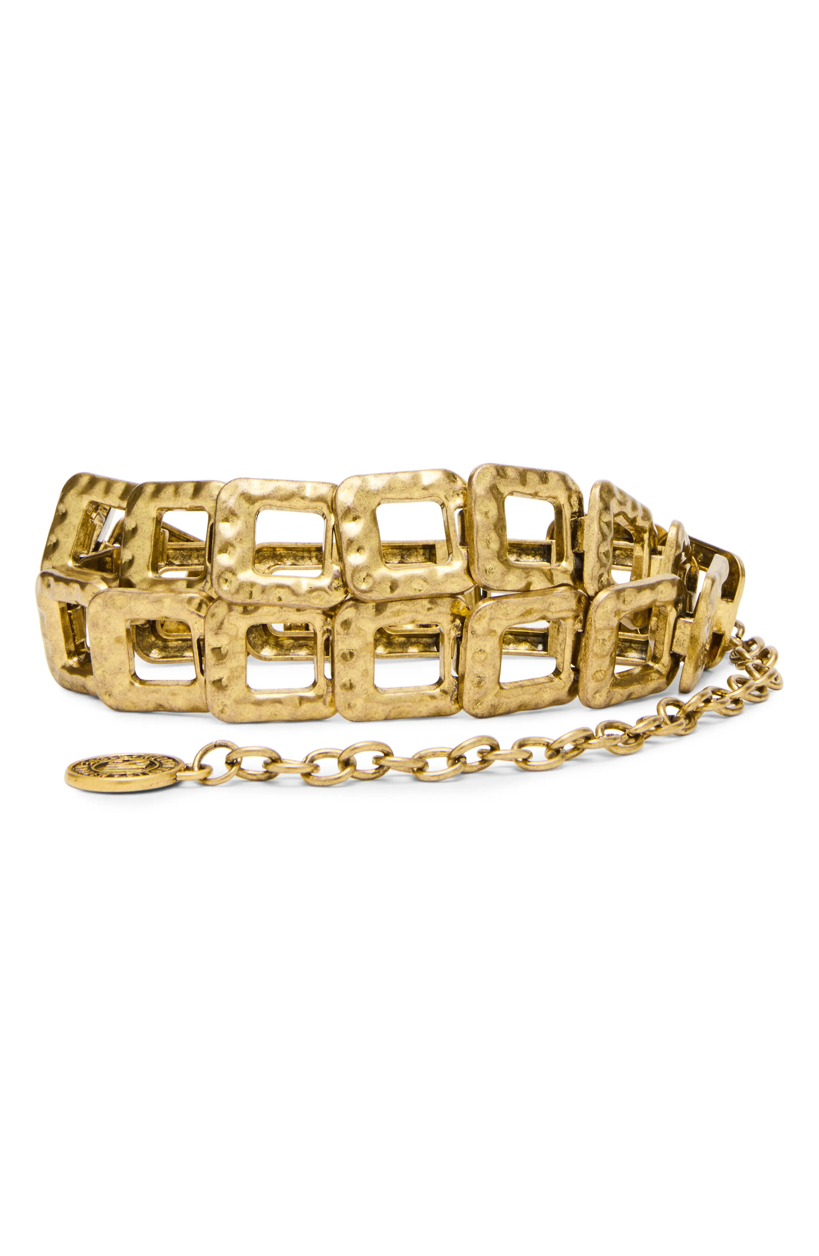 Steve Madden Hammered Square Link Chain Belt (Women) | Nordstromrack | Nordstrom Rack