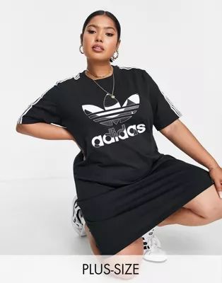 adidas Originals Marimekko Plus T-shirt dress in black | ASOS | ASOS (Global)