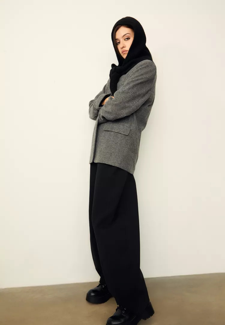 Oversize herringbone blazer - Women's fashion | Stradivarius United Kingdom | Stradivarius (UK)