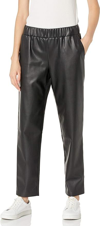 The Drop Women's @Lisadnyc Vegan Leather Pull-On Jogger | Amazon (US)