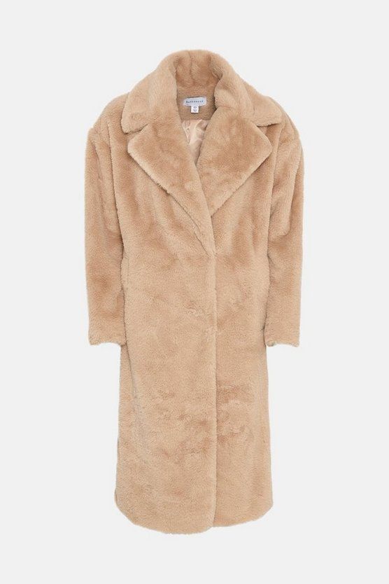 Glossy Fur Coat | Warehouse UK & IE