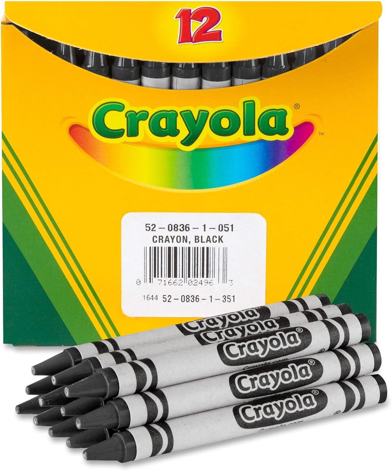 Crayola Crayons, Black, Single Color Crayon Refill, 12 Count Bulk Crayons, School Supplies | Amazon (US)