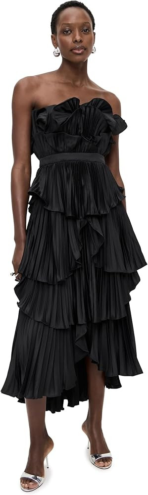 AMUR Women's Judah Scallop Pleated Dress | Amazon (US)