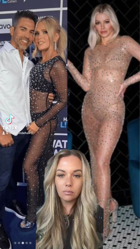 Ariana Madix + Tamra Judge’s Sheer Embellished Dresses for @bloomingdales and on @bravowwhl (respectively) and looks for less 📸 = @arianamadix @bravowwhl