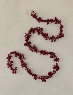 Flocked Ball Garland, Burgundy | Lulu and Georgia 