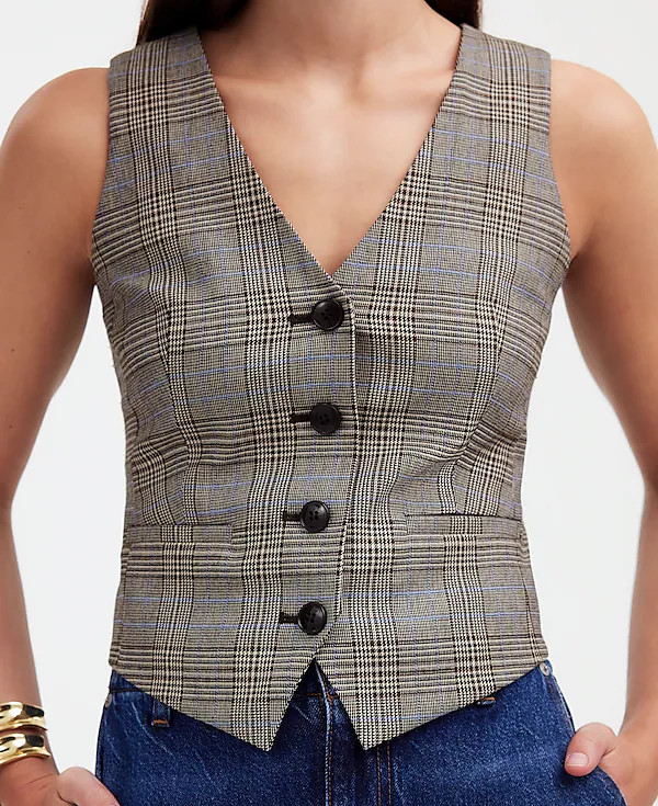 Waisted Vest in Yarn-Dye | Madewell | Madewell