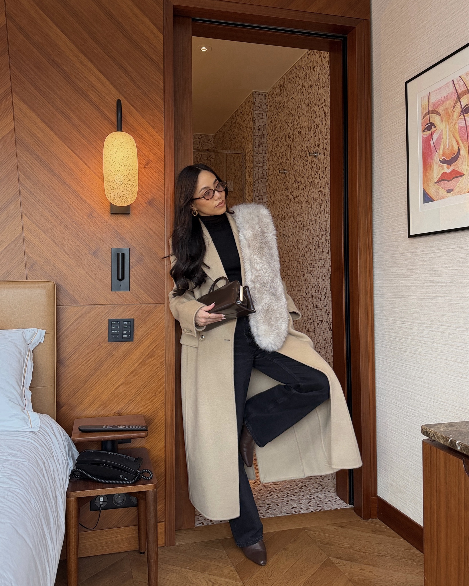 Outfit of the day in Paris 🖤 & the most gorgeous hotel ✨ 

Bag - Verafied New York 
Boots - realm 

Winter outfit, faux fur scarf, ootd 

#LTKwinter #LTKstyletip #LTKeurope