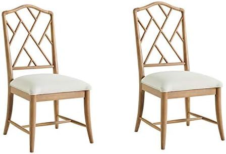 Universal Furniture Set of 2 Solid Wood Chippendale Chairs in Sandy Tan Finish | Amazon (US)