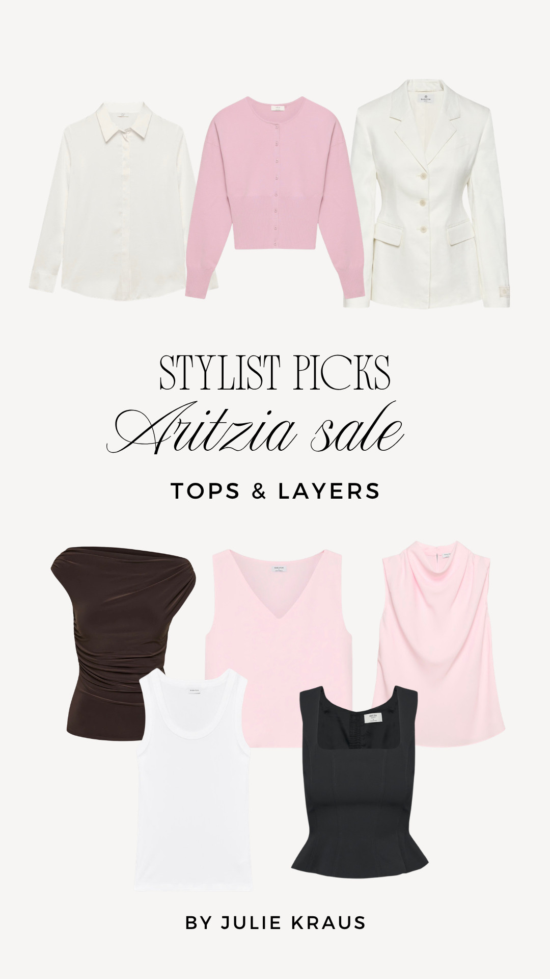 My picks from the Aritzia sale, starting with tops and layers. Elevated summer pieces that you’ll wear from workdays to weekends to vacation and everything in between. Everything is up to 50% off! 

 #LTKgrwm #LTKootd #LTKOver40