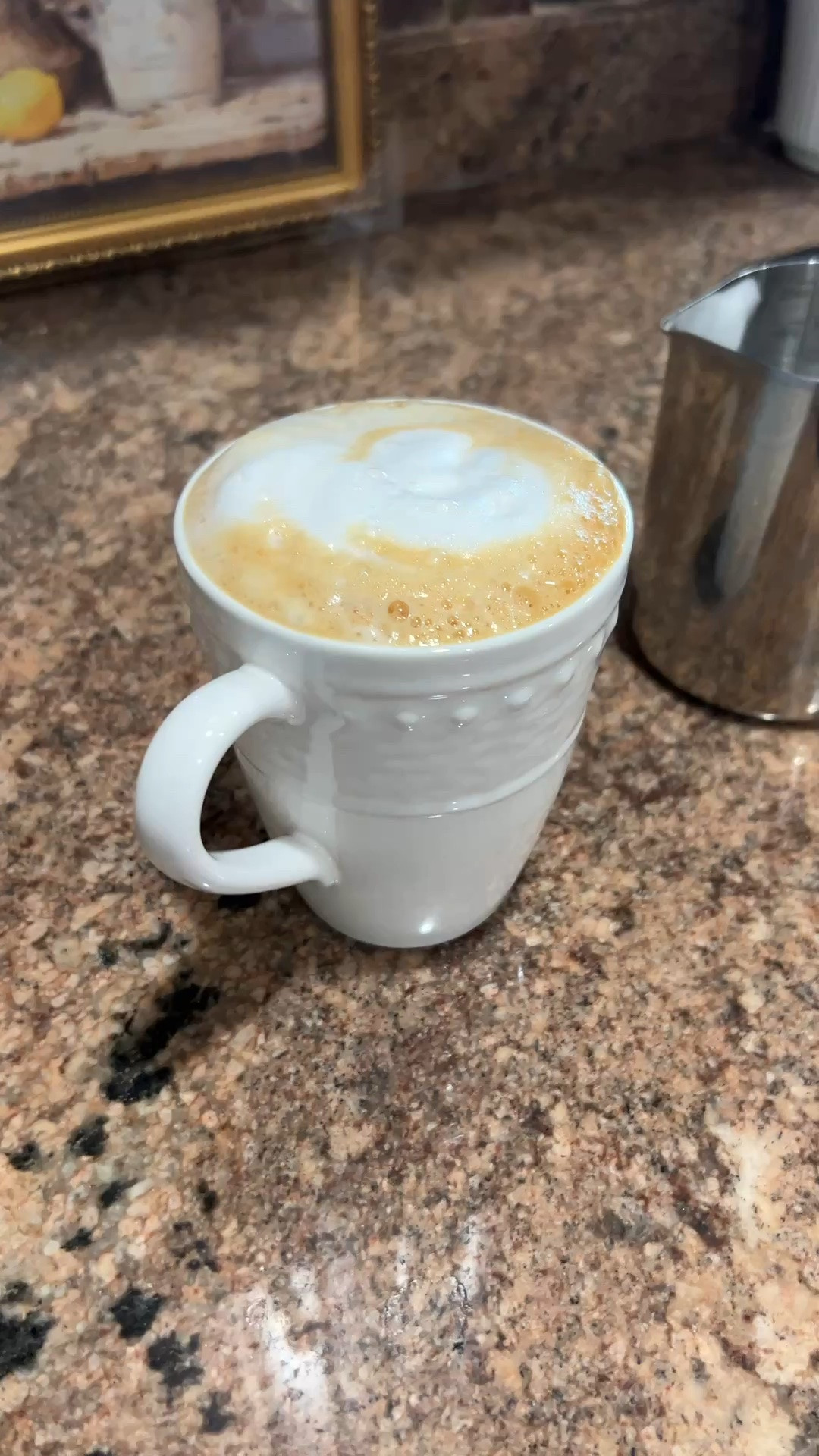Perfect cup of coffee with the Breville look for less espresso coffee maker.