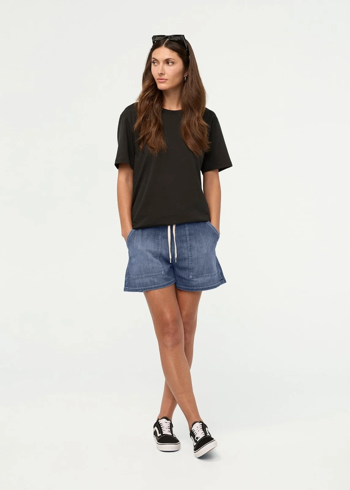 Performance Denim Harbour Short - Seaside Blue | DUER