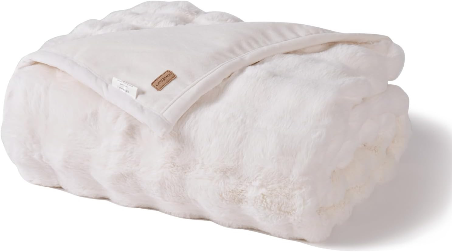 EverGrace Ultra Soft Luxury Fluffy Faux Rabbit Fur Throw Blanket, Thick Warm Bubble Throw for Bed... | Amazon (US)