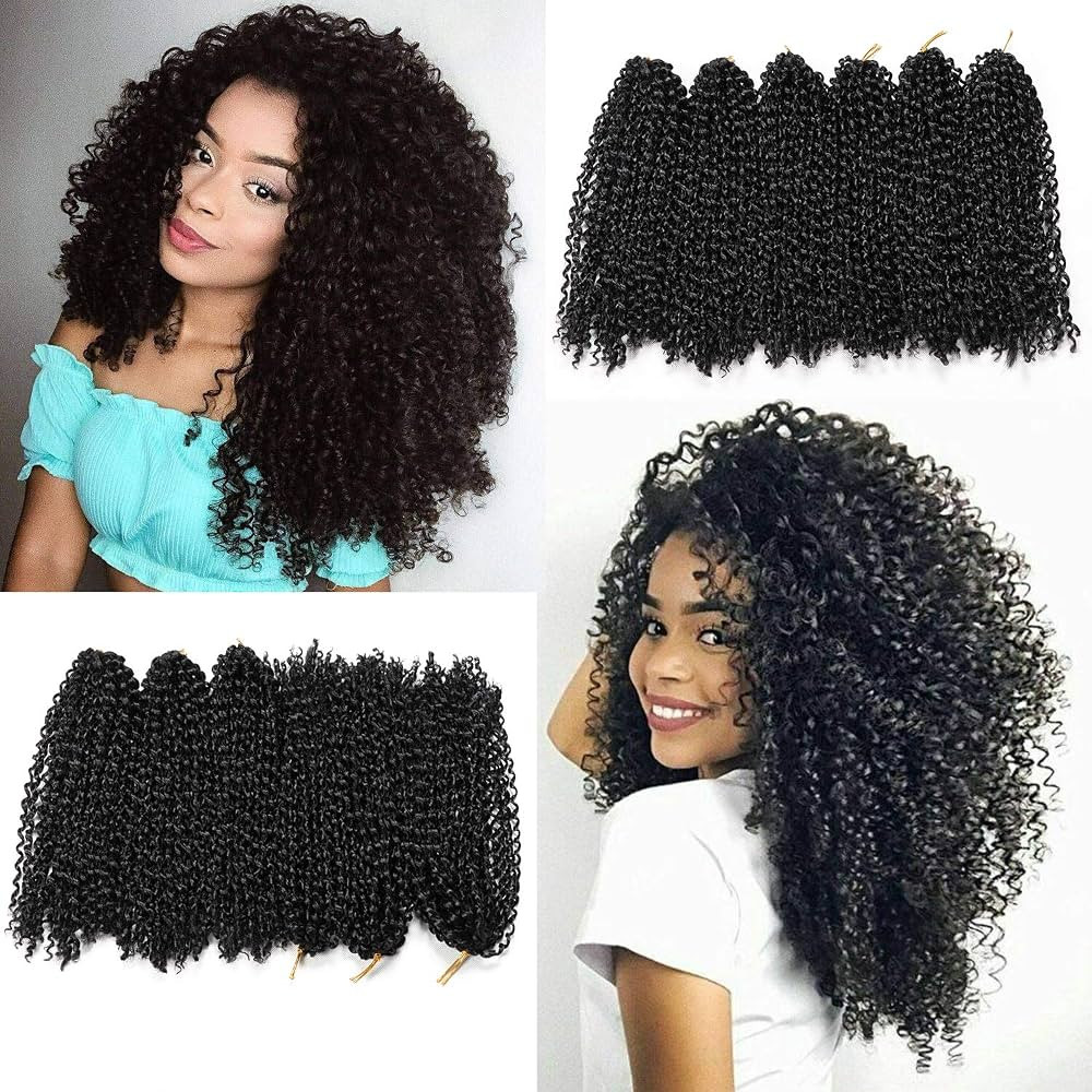 12 Inch Short Passion Twist Hair Marlybob Crochet Hair 3 Small Bundles Curly Crochet Hair Short C... | Amazon (US)