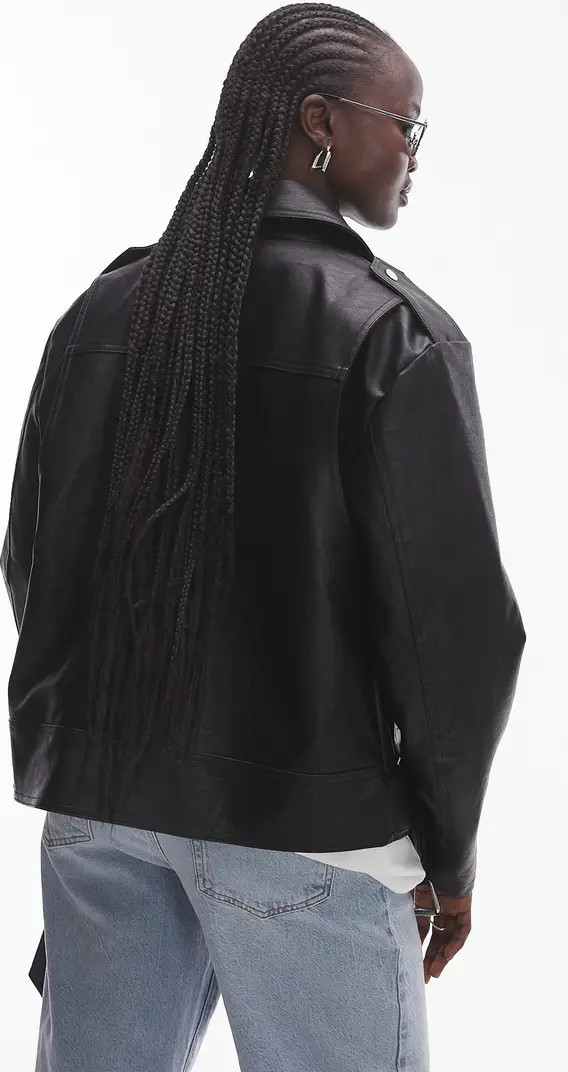 Topshop Faux Leather Biker Jacket | Nordstrom | Nordstrom